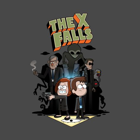 The X-Falls Gravity Falls T Shirt, Gravity Falls Merchandise, Mystery Shack, X Files, Gravity Falls, Gravity, Detective, Sci Fi, Tv Shows