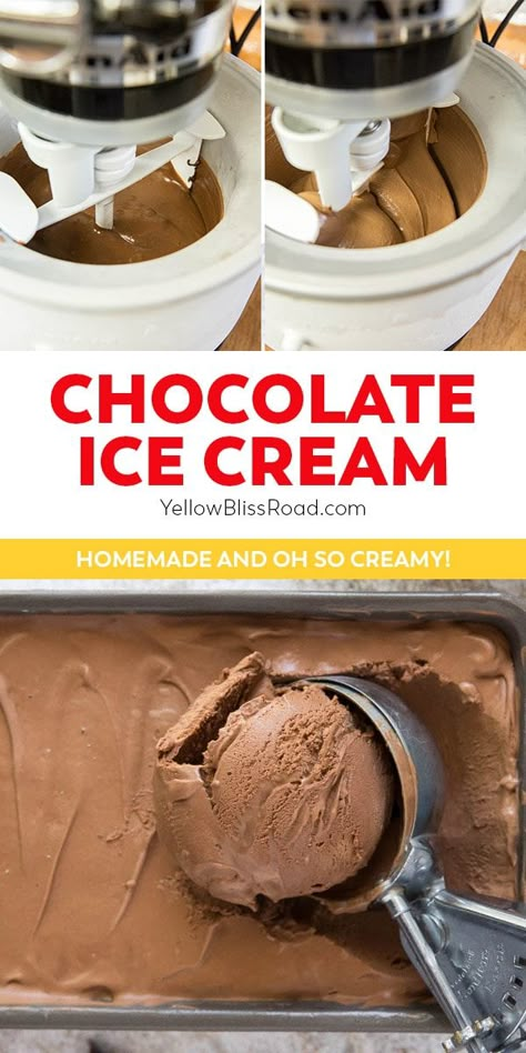 Chocolate Custard Recipe, Kitchen Aid Ice Cream Recipes, Kitchen Aid Ice Cream, Kitchenaid Ice Cream Maker, Homemade Chocolate Ice Cream, Ice Cream Recipes Machine, Custard Ice Cream, Chocolate Ice Cream Recipe, Ice Cream Maker Recipes