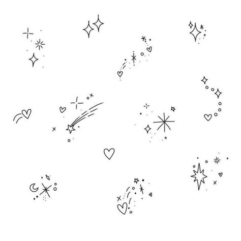 Tattoo Etoile, Sparkle Tattoo, Pola Tato, Bakal Suami, Hand Doodles, Cute Easy Doodles, Small Pretty Tattoos, Cute Little Tattoos, Cute Tiny Tattoos