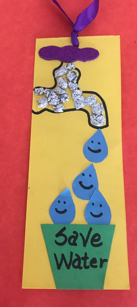 Save Water Crafts Preschool, Save Water Bookmark, Water Theme For Preschool, Save Water Activities, Water Theme Preschool Crafts, Theme Water Preschool Activities, Water Art Activities Preschool, Save Water Drawing For Kids, Water Art Preschool