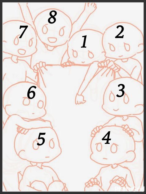 Group Drawing Base 7 People, Friend Group Of 10 Drawing, Drawing Poses Group Of 4 Chibi, Group Of 7 Drawing Base, Friend Group Drawing 10 People, 7 People Poses Drawing, Draw Your Squad 7 People, The Squad Template, Squad Template