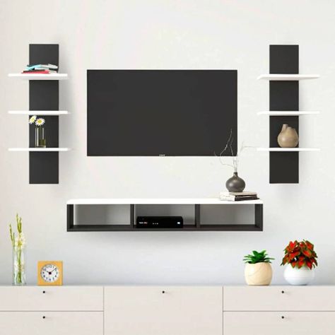 Simple Tv Unit Design, Man Home Decor, Homemade Wall Decorations, Simple Tv, Tv Cabinet Design, Tv Unit Interior Design, Wall Decoration Ideas, Living Room Tv Unit Designs, Living Room Tv Unit