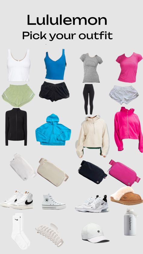 #lululemon #pickyouroutfit #style Lululemon Recommendations, Pick Your Outfit, Girly Gifts Ideas, Lululemon Outfit, Cute Middle School Outfits, Preppy Inspiration, Pick Outfits, Lululemon Outfits, Preppy Summer Outfits