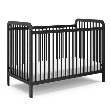 Bring your dream nursery to life with the Storkcraft Pasadena 3-in-1 Convertible Crib. With its clean lines, raised European style side panels, and modern design, the Pasadena is the perfect addition to any nursery  no matter your style. The Pasadena is crafted from pine wood with poplar dowels, and its applied finish has been tested to meet or exceed the applicable ASTM and CPSIA safety standards. The Pasadena is GREENGUARD Gold Certified  Certified products are screened for more than 10,000 ch Black Crib, Baby Cribs Convertible, Dream Nursery, Baby Crib Mattress, Modern Crib, Best Crib, Crib Toddler Bed, Cute Bedding, Dream Nurseries