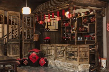 Shanghai Aesthetic, Chinese Bar, Chinese Tea Room, Chinese Interior Design, Interior Concept Art, Ancient Chinese Architecture, Old Shanghai, China Architecture, Chinese Interior