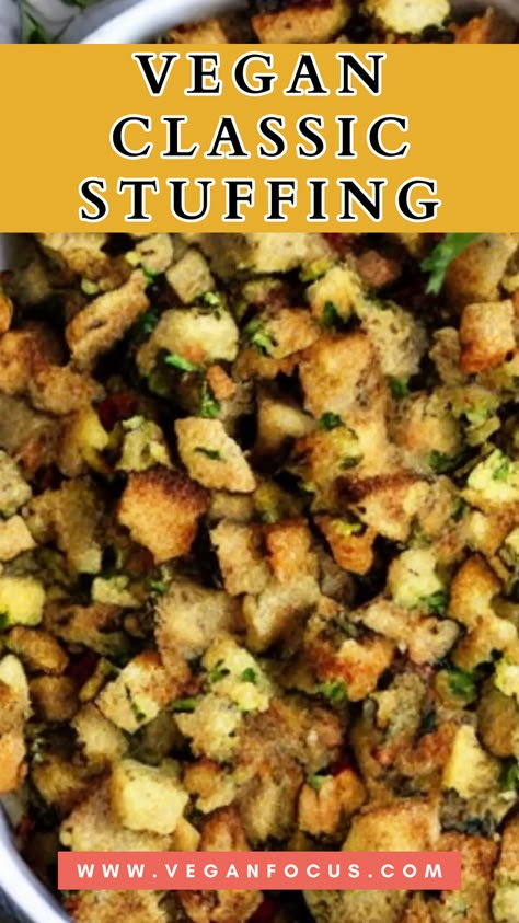 Enjoy your holiday feast with our delectable Vegan Classic Stuffing. It’s a timeless side dish crafted with wholesome, vegan-friendly ingredients. This hearty stuffing has the comforting flavors of seasoned bread, sautéed vegetables, and a symphony of herbs and spices. Whether it’s Thanksgiving, Christmas, or any special gathering, our vegan stuffing brings the warmth of tradition to your table. It’s a flavorful and plant-based addition that harmonizes perfectly with your celebration.
#stuffing Vegan Sausage Stuffing Thanksgiving, Gf Df Stuffing, Best Vegan Stuffing Thanksgiving, Vegan Thanksgiving Stuffing Recipes, Plant Based Stuffing Thanksgiving, Vegan Stuffing Casserole, Easy Vegan Stuffing, Vegan Stuffing Recipe Thanksgiving, Stuffing Recipes Vegan