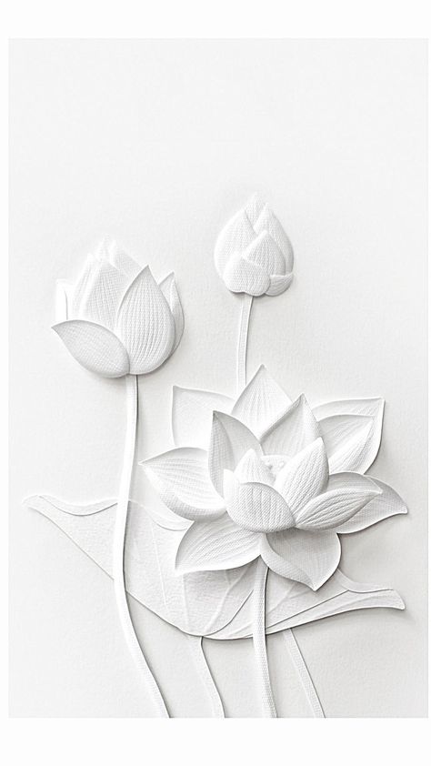 White lotus leaf carved lotus background Lotus Artwork, White Paper Flowers, राधा कृष्ण वॉलपेपर, Lotus Flower Art, Lotus Art, 3d Cnc, Clay Wall Art, Soyut Sanat Tabloları, Plaster Art