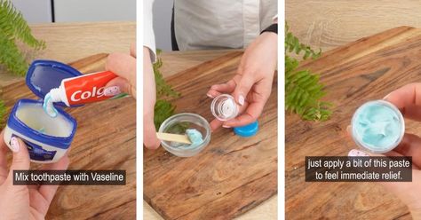 Vaseline And Toothpaste, Vaseline Hacks, Benefits Of Vaseline, Vaseline Uses, Colgate Toothpaste, Diy Beauty Treatments, Beauty Balm, Diy Beauty Hacks, Cruelty Free Makeup