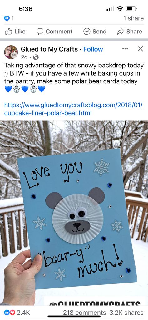 Polar Bear Card, Polar Bear Craft, Bear Craft, Cupcake Wrapper, Crafts Preschool, Bear Crafts, Cupcake Wrappers, Cupcake Liners, Baking Cups