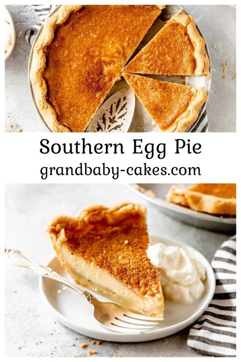 Egg Pie Crust Recipe, Egg Pie Southern, Southern Egg Pie Recipe, Egg Pie Recipe, Egg Custard Pie Recipe, Sunday Desserts, Egg Custard Recipes, Egg Custard Pie, Southern Pies