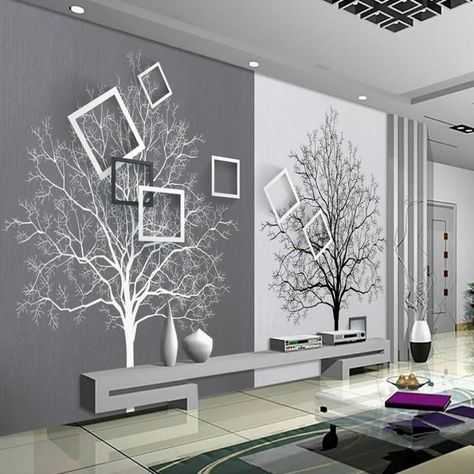 Tv Wanddekor, Wallpaper Designs For Walls, 3d Living Room, Living Room Murals, 3d Wallpaper For Walls, Wallpaper For Wall, Wallpaper For Walls, Tv Wall Decor, Bedroom Wall Paint