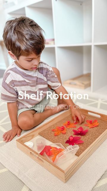 Conscious Motherhood & Montessori on Instagram: "Shelf rotation for a 3 year old A is three years old now and although some days he attends Montessori preschool, for the most part he is with me at home and that means that I try my best to homeschool. Through observation I was able to notice a couple of things , which I took into consideration before rotating his shelves. So I ended up removing everything from his shelves, except for his favorite sensory material, and replaced it with toys he Montessori 3 Yrs Old, Montessori Shelf Ideas, Toy Rotation, Montessori Shelf, Montessori Preschool, Old A, Counting Cards, Montessori Activities, Fun Crafts For Kids