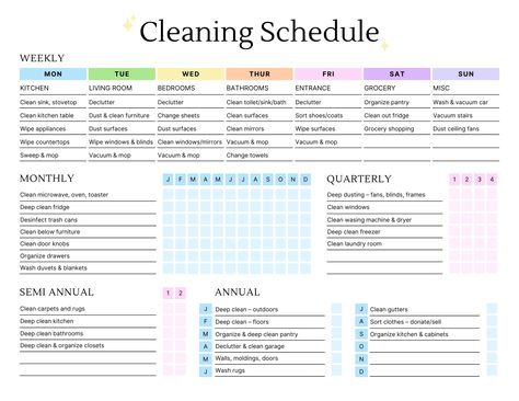 Household Cleaning Schedule Printables, Cleaning Schedule Checklist Printable, One Bedroom Apartment Cleaning Schedule, How Often Cleaning List, Master Cleaning Schedule, Annual Cleaning Schedule, How To Keep House Clean, How To Clean, House Cleaning Plan