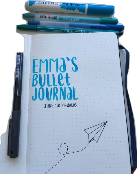 bullet journal first page blue paper airplane!!! First Page Ideas For Journal, Journal 1st Page, Journal 1st Page Ideas, First Page Bullet Journal, Bullet Journal First Page Ideas, First Page Of Diary Ideas, Journal First Page Ideas, Journal First Page, Bullet Journal First Page