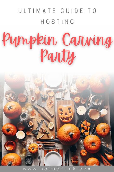 Pumpkin Carving Contest Rules, Pumpkin Carving Birthday Party, Adult Pumpkin Carving Party, Pumpkin Carving Party Ideas For Adults, Pumpkin Carving Party Food, Pumpkin Carving Station, How To Carve Pumpkins, Pumpkin Carving Party Ideas, Pumpkin Etching