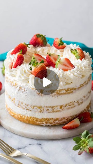 Samantha Merritt on Instagram: "Moist and tender vanilla cake paired with juicy strawberries and light whipped cream frosting, this is an elegant, show-stopping strawberry shortcake cake. It’s perfect for spring and summer celebrations!   For the recipe comment “recipe” or find it here: https://sugarspunrun.com/strawberry-shortcake-cake/   #cake #caketime #dessert #strawberryshortcake #easterdesserts #madefromscratch #goodeats @thefeedfeed" Strawberry Cake Decorations, Shortcake Cake, Strawberry Shortcake Cake, Whipped Cream Frosting, Layer Cakes, Cream Frosting, Summer Celebration, Easter Dessert, Strawberry Cake