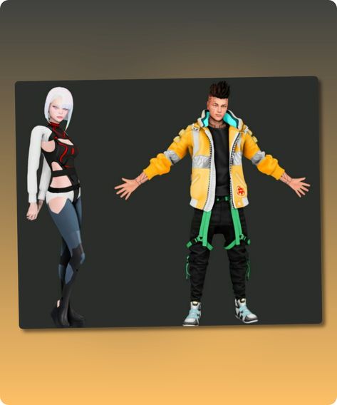 Sims 4 Sim CC: David And Lucy Cyberpunk   Imbratty Sims 4 Cyberpunk Edgerunners, Ts4 Robot Cc, Sims 4 Cc Male Jacket, Sims 4 Techwear, David And Lucy Cyberpunk, Sims 4 Cc Cyberpunk, Sims 4 Cyberpunk Cc, Ts4 Cyberpunk, Sims 4 Cyberpunk