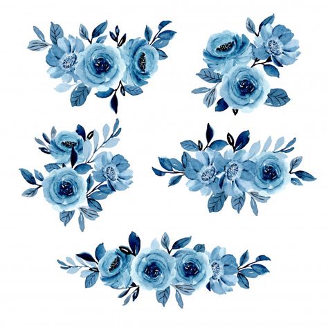 Free Blue Flower Printables, Blue Flower Frame, Blue Flower Sticker, Blue Flower Illustration, Blue Flower Png, Blue Flower Art, Blue Flower Design, Vintage Floral Backgrounds, Watercolor Flower Background