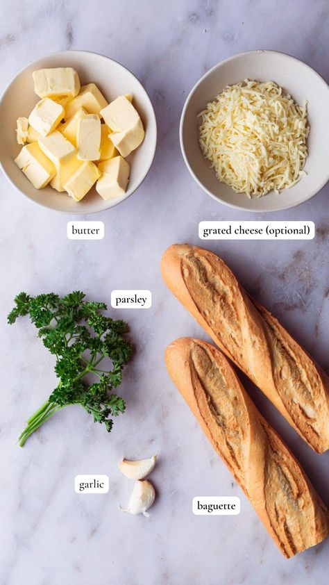 Baguette Garlic Bread, Garlic Bread Baguette, Garlic Bread At Home, Make Garlic Bread, Baguette Bread, Garlic Cheese Bread, Garlic Bread Recipe, Garlic Cheese, Lentil Stew