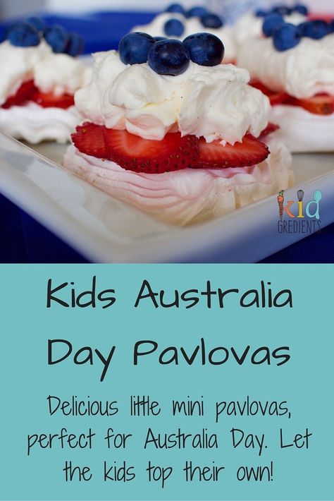 Australia For Kids, Mini Pavlovas, Super Easy Desserts, Pavlova Recipe, World Thinking Day, Australia Food, Australian Food, Desserts For A Crowd, Australia Day