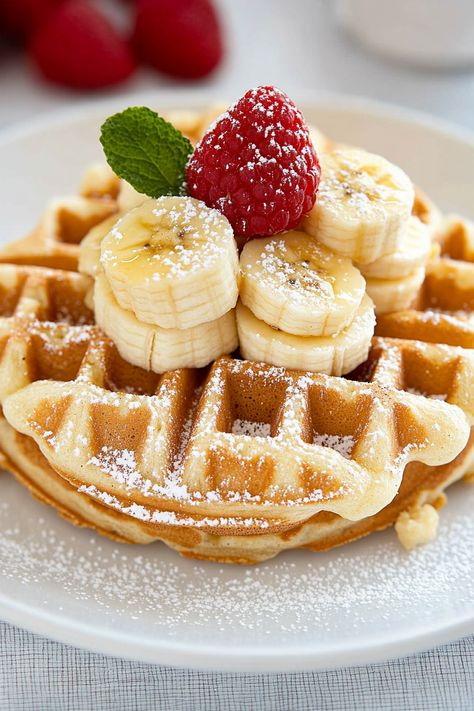 Make these simple and fluffy waffles in no time! The perfect breakfast or brunch treat that everyone will love. Thick Waffle Recipe, Waffles Aesthetic, Waffle Irons, Fluffy Waffles, How To Make Waffles, Homemade Waffles, Freshly Squeezed Orange Juice, Dairy Free Options, Waffle Iron