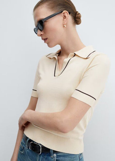 Polo shirts are making a comeback Polo Neck Sweater, Polo Shirt Outfits, Womens Office, Knitted Polo, Old Money Style, Stylish Work Outfits, Polo Sweater, Straight Trousers, Golf Fashion