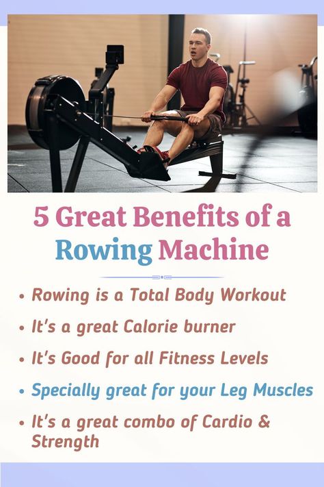 5 Great Benefits of a Rowing Machine Rowing Benefits, Row Machine Benefits, Rowing Workouts, Ways To Start Your Day, Morning Exercises, Rowing Machine Workout, Workout Benefits, Morning Workout Routine, Morning Exercise