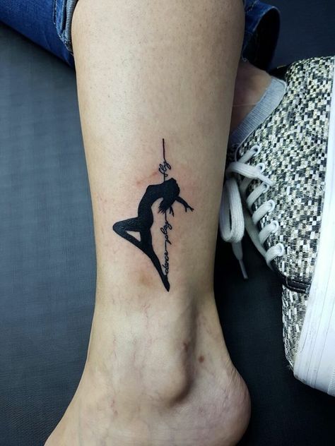 Chantal Moghabghab Pole Dance Tattoo, Dance Quote Tattoos, Dancer Tattoo, Love Symbol Tattoos, Dance Tattoo, Famous Tattoo Artists, Optical Illusion Tattoo, Rainbow Tattoos, Floral Tattoo Design