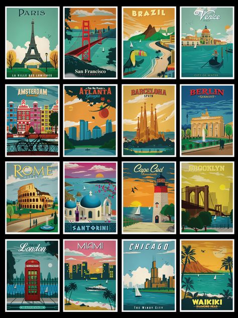 Images For Collage, Travel Stickers Printable, Travel Wallpapers, Wallpaper Old, Books Stickers, Vintage Postcards Travel, Postage Stamp Design, 달력 디자인, Travel Collage