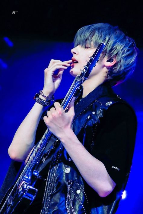 Huening Kai, My Boy, Mambo, Cutie Patootie, K Idols, Blue Hair, Boy Bands, Photo Cards, Guitar