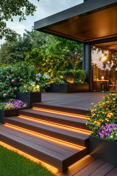 How do you bring a garden into your stairs? These deck stairs with built-in planters are a dream come true for greenery lovers like me! They add natural beauty to small outdoor spaces while connecting seamlessly to the rest of your deck. It’s a creative way to bring nature closer. Explore this idea and make your backyard lush and stylish. Beach House Stairs, Stair Ideas, Outdoor Look, Deck Stairs, Small Outdoor Spaces, House Stairs, Stairs Design, Dream Come True, Outdoor Spaces