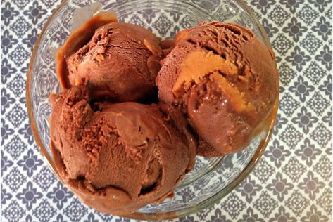 Chocolate Peanut Butter Swirl Ice Cream Recipe | My Imperfect Kitchen Peanut Butter Swirl Ice Cream, Peanut Butter Ice Cream Recipe, Chocolate Peanut Butter Ice Cream, Chocolate Fudge Icing, Fudge Icing, Swirl Ice Cream, Best Homemade Ice Cream, Cold Deserts, Wisdom Tooth