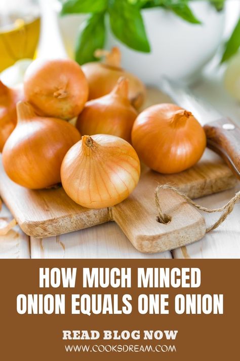 We all cut our onions when adding them to our recipes, but there is a big difference in how small we cut them if we are mincing them instead of chopping. Knowing how much-minced onion equals one onion can save you time converting recipes. | How Much Minced Onion Equals One Onion | Can You Substitute Minced Onion For Chopped Onion? | Is Minced Onion The Same As Chopped Onion | #onions #veggie #food Substitute Vegetable Oil Baking, Veggie Food, Minced Onion, Diced Onions, Cooking Ingredients, Be Amazing, Cooking Together, Chopped Onions, Yellow Onion