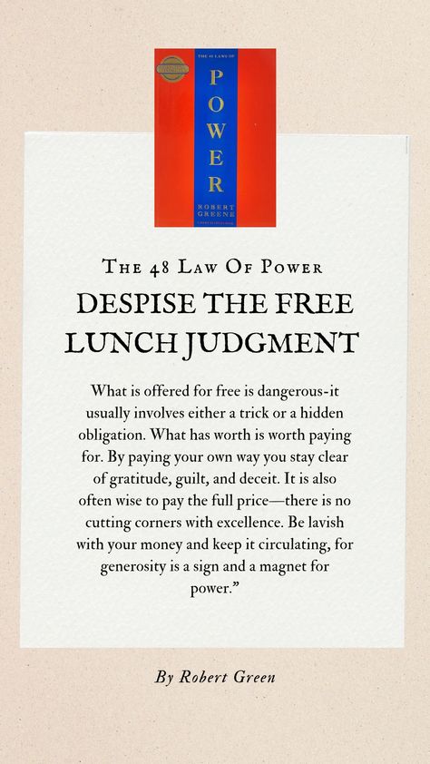 "Unlock the secrets of power with Robert Greene's 'The 48 Laws of Power.' This book delves into the art of strategy, influence, and mastery. Learn from the masters of power and discover timeless wisdom. Swipe to explore some of the book's key insights. Ready to dive in? Get your copy now! 📚 #PowerOf48 #RobertGreene #BookRecommendation" Mastery Robert Greene, Law Of Power, Books Summaries, Laws Of Power, Power Book, Buddha Quotes Life, Law Quotes, Mythology Books, Life Choices Quotes