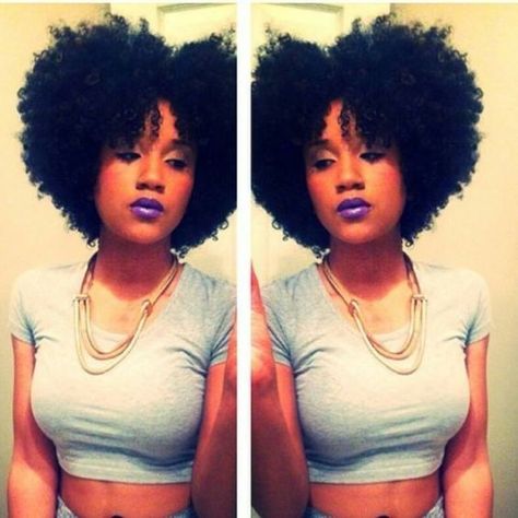 Natural Hair Queens : Photo Hair Pics, Kid Hairstyles, The Maxx, Afro Natural, Big Hair Dont Care, Hairstyles Natural, Purple Lipstick, Hair Regimen, Beautiful Natural Hair