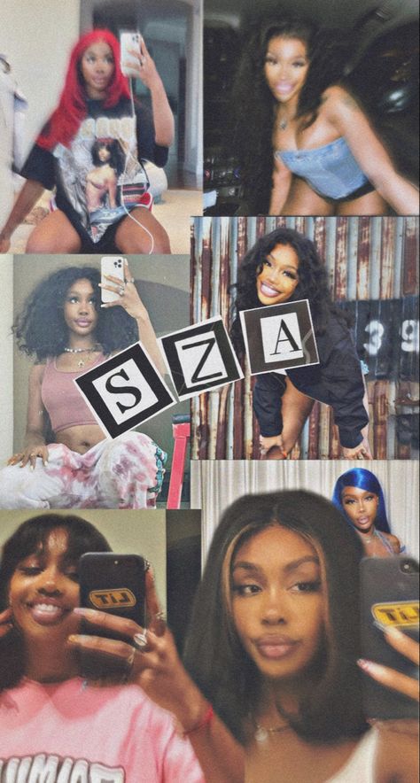 Aesthetic Wallpaper Celebrities, Music Artists Wallpaper, Sza Wallpapers Iphone Ctrl, Sza Lockscreen, Aesthetic Sza Wallpaper Iphone, Sza Collage Aesthetic, Music Posters Aesthetic Sza, Sza Aesthetic Wallpaper Blue, Sza Collage Wallpaper