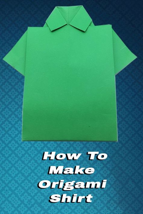 Shirt Origami Tutorial, Shirt With Paper Craft, Hawaiian Shirt Craft, Origami Football Shirt, Paper Shirt Craft, Origami Shirt Tutorial, Origami Tshirt, Clothes Origami, Origami T Shirt