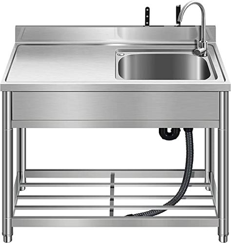 Laundry Room Utility Sink, Restaurant Sink, Stainless Steel Utility Sink, Workbench Storage, Kitchen Knife Holder, Commercial Sink, Outdoor Sinks, Outdoor Kitchen Island, Freestanding Kitchen