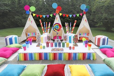 Outdoor Kids Party, Picnic Event, Birthday Party Rentals, Party Rental Ideas, Kids Party Rentals, Planning Party, Candy Themed Party, 22 Birthday, Backyard Birthday Parties