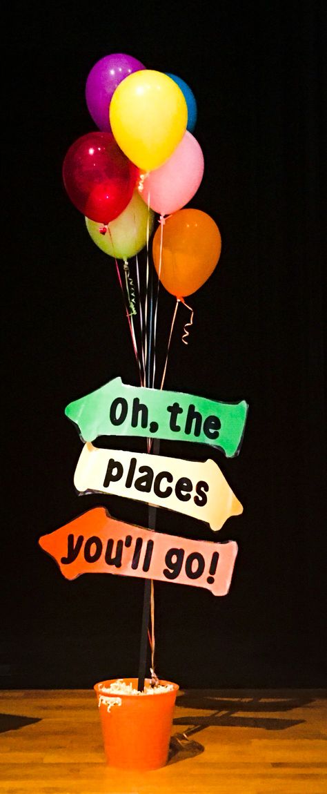 Oh the places you'll go! Kindergarten graduation decorations Kindergarten Graduation Decorations, Vpk Graduation, Kindergarden Graduation, Graduation Kindergarten, Preschool Graduation Party, Kindergarten Graduation Party, Kindergarten Party, 5th Grade Graduation, Pre K Graduation