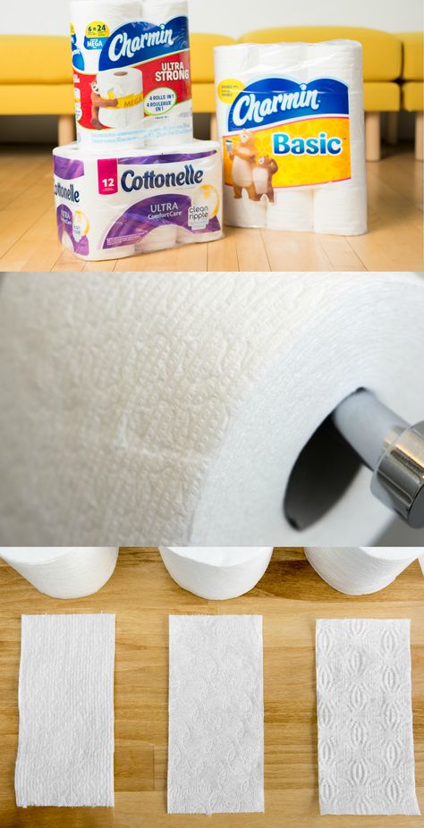 The Best Toilet Paper | We surveyed more than 500 people, bought and tested 40 varieties of toilet paper over four months, and then had 10 panelists use and rate our nine finalists to find the one that could best satisfy the needs of most people. That toilet paper is Cottonelle Ultra Comfort Care. It does the best job, on balance, of cleaning up, feeling deluxe without leaving lint behind, staying together while absorbing liquid, and yet still disintegrating when fully immersed. Best Toilet Paper, Nice Packaging, Best Job, Love Challenge, Amazing Bathrooms, Good Job, Shoe Box, Toilet Paper, The 3