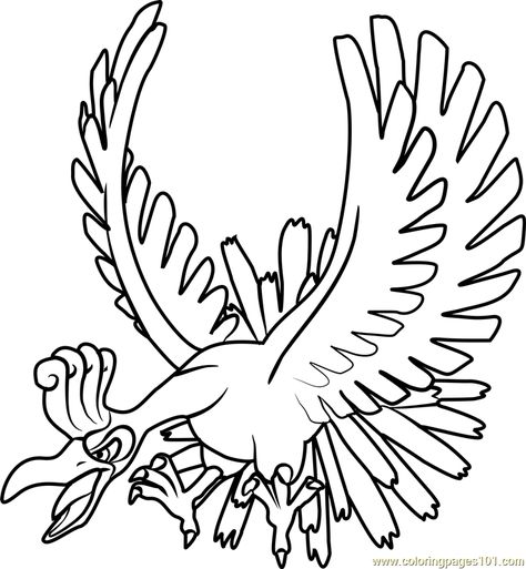 Ho-Oh Pokemon Coloring Page Pokemon Coloring Pages Legendary, Hooh Pokemon, Ho Ho Pokemon, Flying Pokémon, Pokemon Coloring Sheets, Flying Type Pokemon, Pikachu Coloring Page, Pokemon Sketch, Pikachu Art