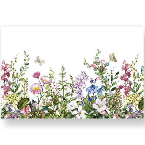 PRICES MAY VARY. WHAT YOU WILL GET: 50 sheets paper table placemats with single sided printings are included in the package, sufficient to meet your needs for spare and replacement. FLORAL THEME: Patterned with wildflowers and butterflies, elegant and delicate, quite suitable for spring table decoration. GOOD MATERIAL: Made from good quality paper material, disposable and easy to use, protecting your table from heat and dirty, and improving the life quality of your home at the same time. PROPER Wildflower Paper, Bridal Shower Dinner, Paper Placemat, Spring Table Decor, Spring Wildflowers, Paper Table, Floral Paper, Life Quality, Paper Place