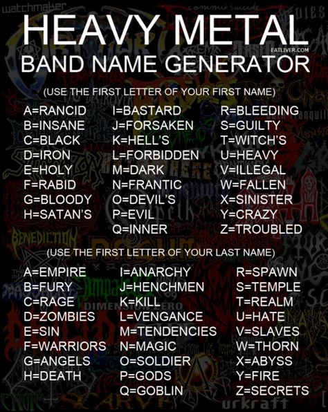 Evil Empire! Band Names Ideas, Band Name Generator, Funny Name Generator, Toilet Paper Humor, Best Guitar Players, Fantasy Names, Name Games, Funny Names, Musica Rock