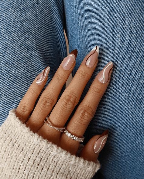 Trendy Brown Nails, Nails Elegant, Brown Nails Design, Minimalist Winter, Time Pass, Short Square Nails, Nail Type, Nail Fashion, Get Nails