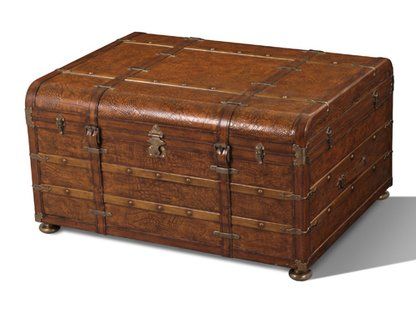 Luxury Trunks | Perigold Trunks For Sale, Decorative Trunks, Wicker Trunk, Leather Organization, Vintage Trunks, Maitland Smith, Storage Trunk, Eclectic Furniture, Blanket Chest