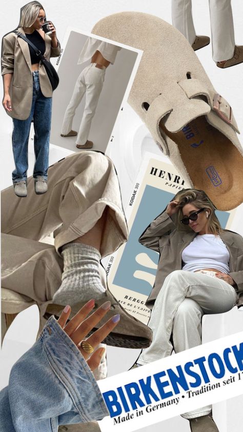 Birckentosck Outfit, Birkenstock Aesthetic, Outfit Giorno, Birkenstock Colors, White Birkenstocks, Birkenstock Clogs, Shoes Fashion Photography, Birkenstock Clog, Creative Ads