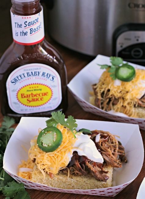 Sweet Baby Ray’s Pulled Pork Chow Down | The Magical Slow Cooker Sweet Baby Rays Pulled Pork, Crockpot Ravioli, Pulled Pork Shoulder, Sweet Baby Rays, Pulled Pork Recipe Slow Cooker, Magical Slow Cooker, Baby Ray, Sweet Baby Ray, Slow Cooker Dinner Recipes