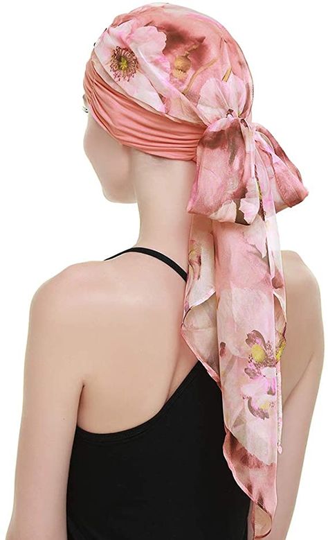 Chemo Head Wraps Diy Tie A Scarf, Head Coverings For Chemo Patients, Cute Chemo Headwear, Cheap Casual One-size Headscarf, Turbans For Women, Chemo Head Scarf Vintage, Chemo Scarves, Women Long Hair, Chemo Hair