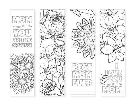 Free Printable Bookmarks for Moms Free Printable Bookmarks To Color, Free Printable Bookmarks Templates, Coloring Bookmarks Free, Summer Bookmarks, Free Printable Bookmarks, Appreciation Printable, Teacher Thank You Cards, Sweet Gift Ideas, Coloring Bookmarks